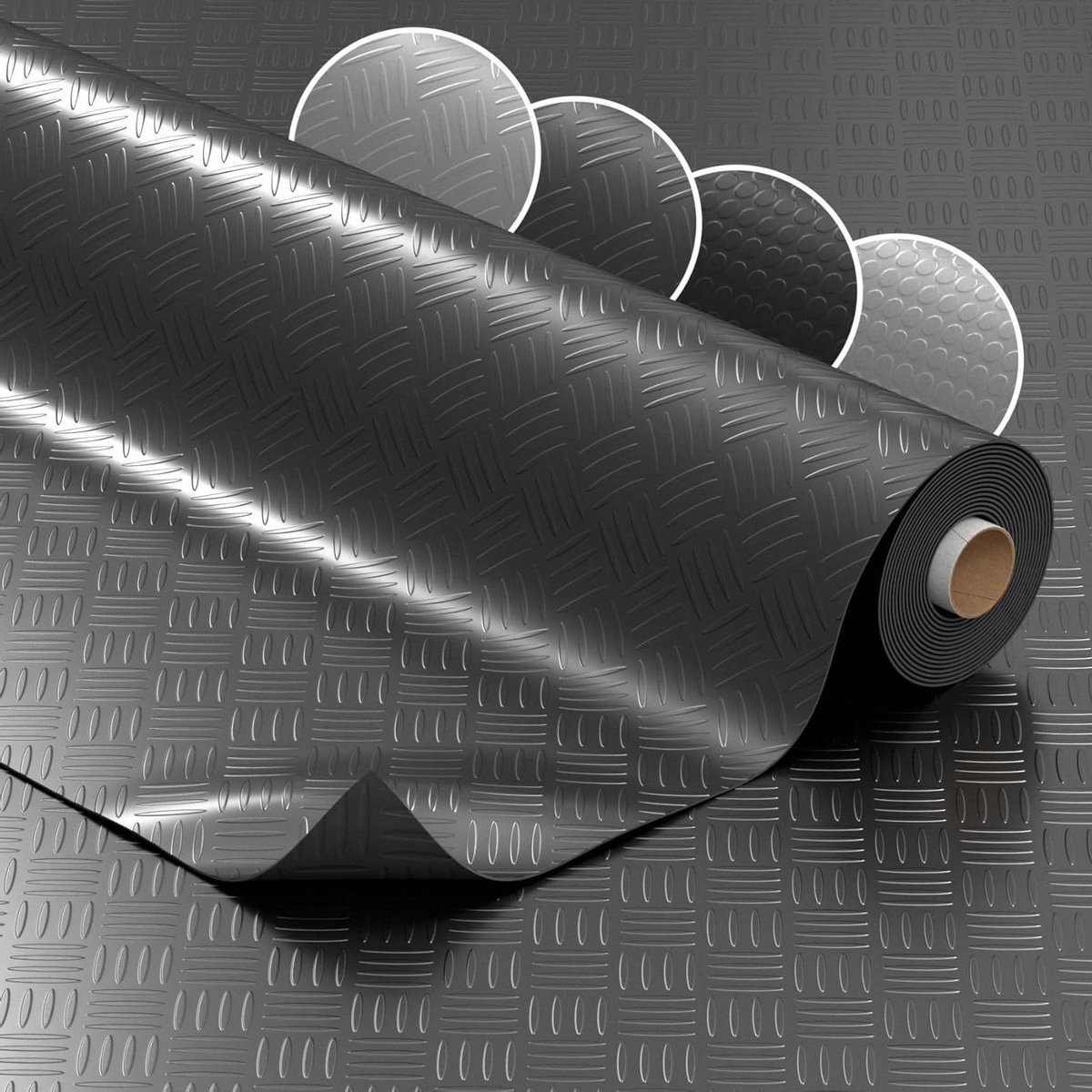 PVC vloerbedekking - Noppenmat vloermat - Industrieel gebruik - Antislip ribbelplaatlook -