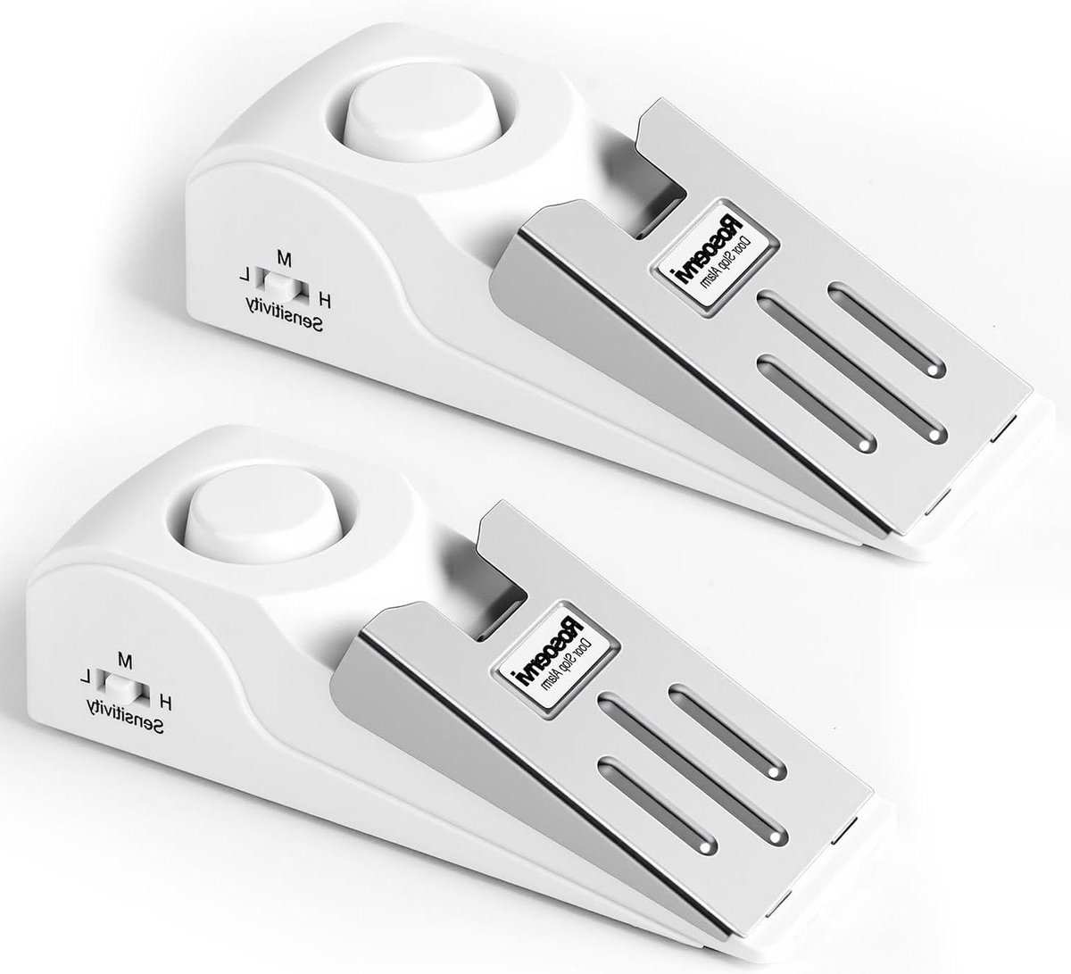 Deurstop Alarm - Veiligheidsstopper - Extra Beveiliging - Luid 120DB Geluid - 2 Stuks - Wit