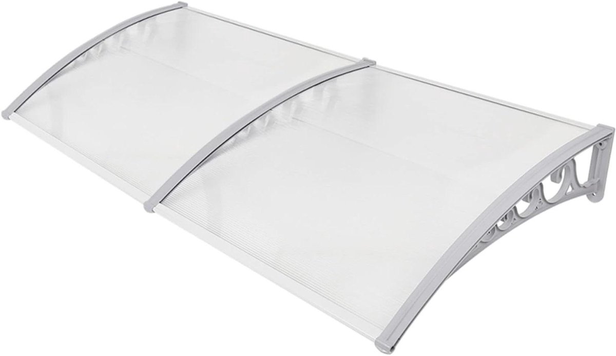 Voordeur Luifel - Buitenluifel Raam - Bescherming Buiten - UV-beschermende coating - 100 x 200 cm - Transparant