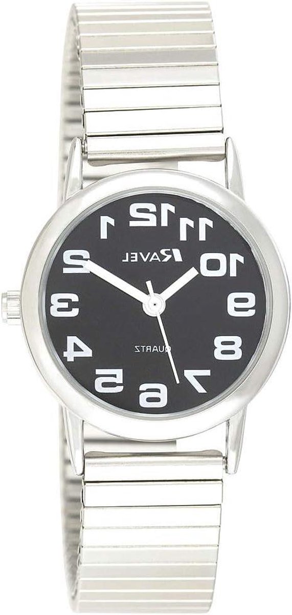 Armband Horloge - Klassiek Model - Tijd Aflezen - Grote Cijfers - 15.8 cm - Zilverkleurig