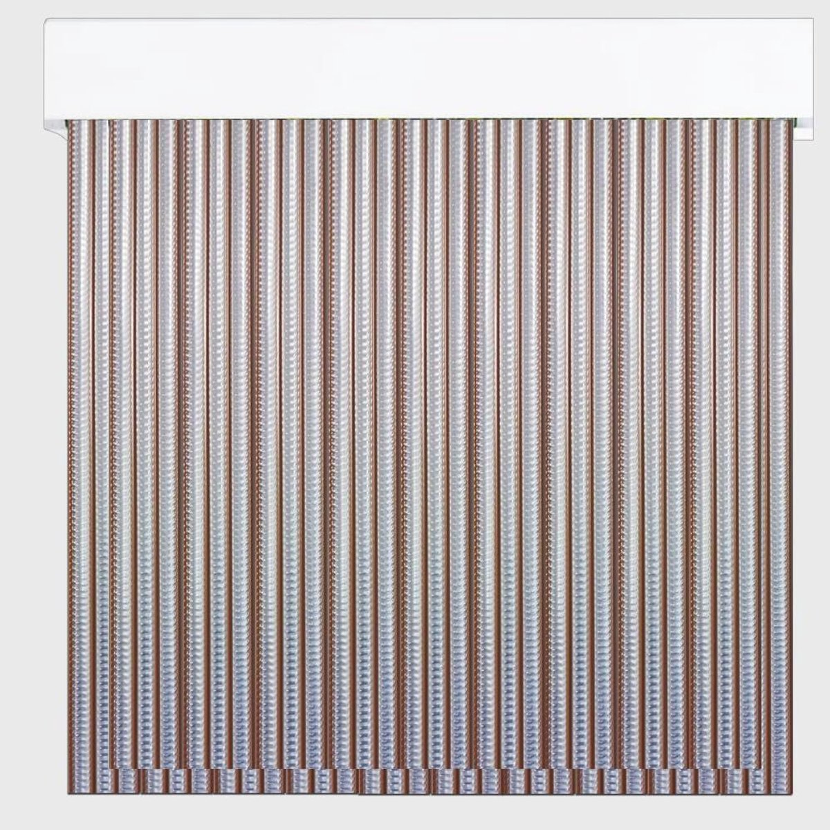 PVC Buitengordijn - Insectengordijn Deur - Buitenruimte Afschermen - Dubbele Band Isolatie - 210 x 90 cm - Bruin Transparant