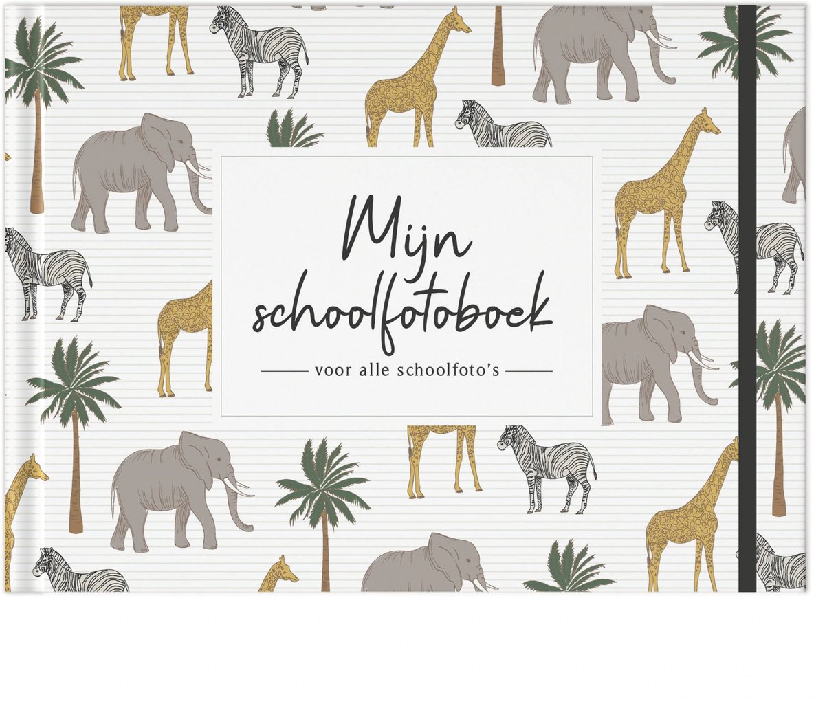 Fyllbooks - Schoolfotoboek Invulboek - Schoolfoto Album - Schooljarenboek - Jungle - Geschikt voor: 12 Portret- en Klassenfoto's