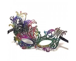 Bondage oogmasker met Venetiaanse uitstraling - Kant - multikleur - one size