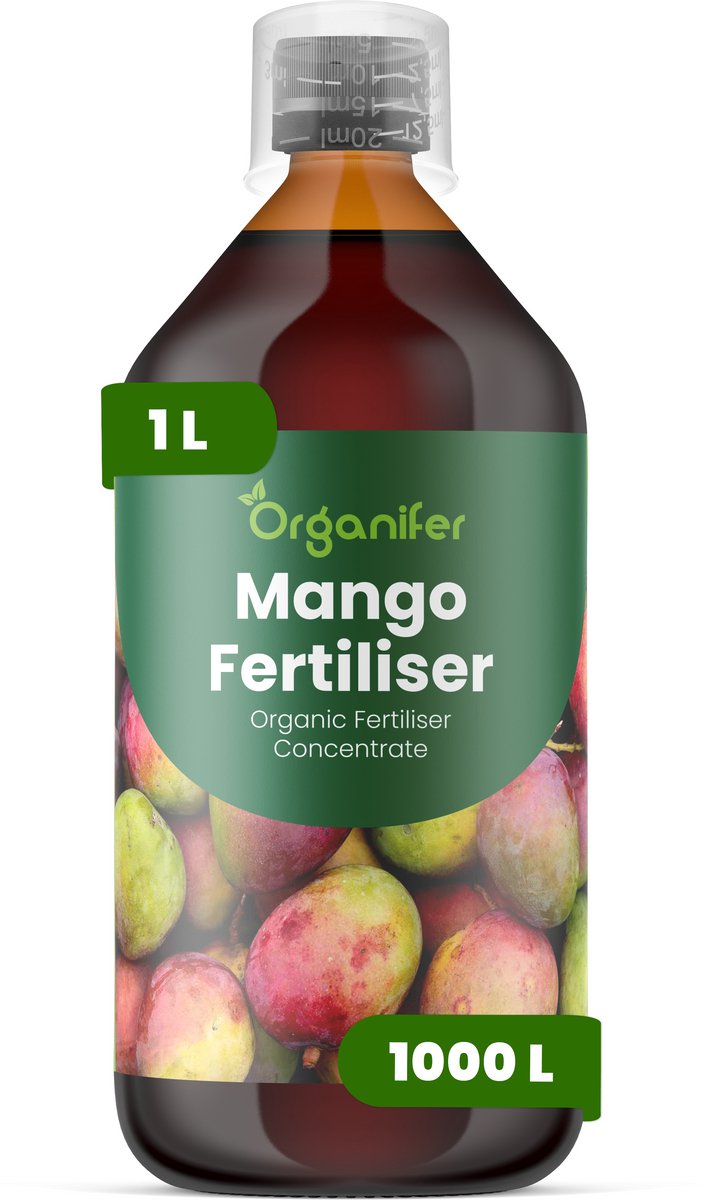 Vloeibare Meststof Voor Mango 1 L Voor 1000 L - Npk 2-1-8 - Bevordert Sterke Bladgroei En Structurele Ontwikkeling - Verbetert Bloei - Vruchtzetting En De Zoetheid - Verbetert De Vitaliteit Op De Lange Termijn - Organifer