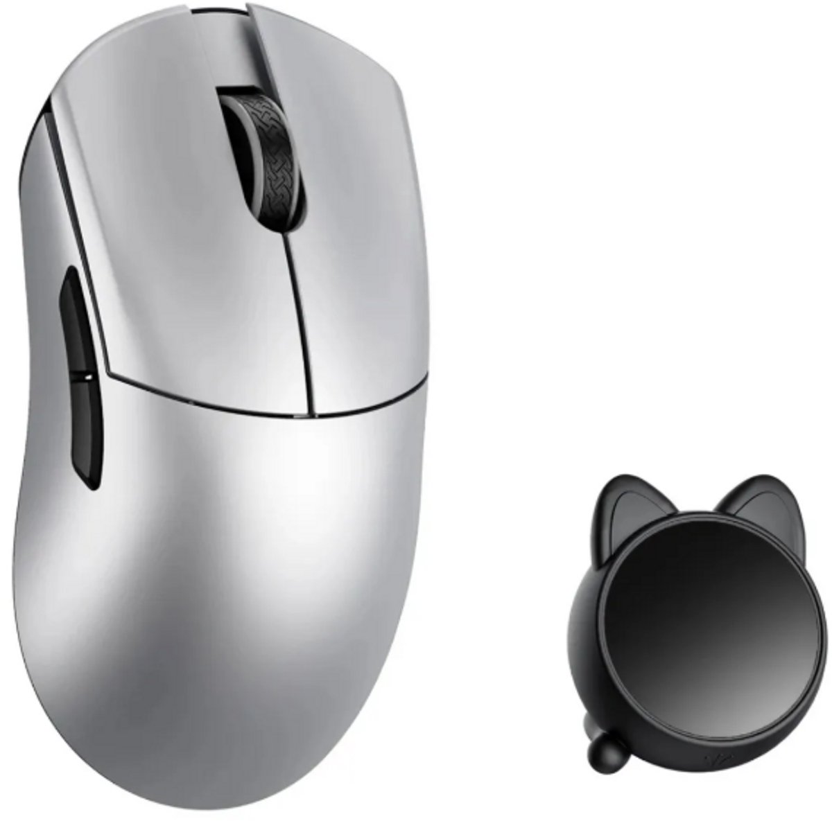 WLMouse Huan Stainless Magnesium Alloy Wireless Silver - Muis - Draadloos - 5 knoppen - 8000Hz - PAW 3950HS - Zilver