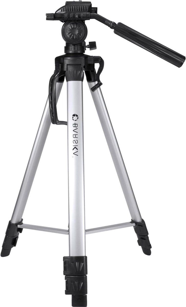 Statief Deluxe Tripod - Driepoot Statief - Fotografie Stabilisatie - Geïntegreerde Waterpas - 676-161 cm - Zilver