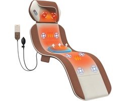 Massagemat Full Body met Warmte – Rugmassage & Lendenondersteuning – 4 Massagemodi & 6 Motoren – Verstelbare Pasvorm (1,5–1,8 m) – Ontspanning & Spierherstel