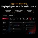 Screenshot van de ASUS DisplayWidget Center software met aanpassingsopties voor de monitor.