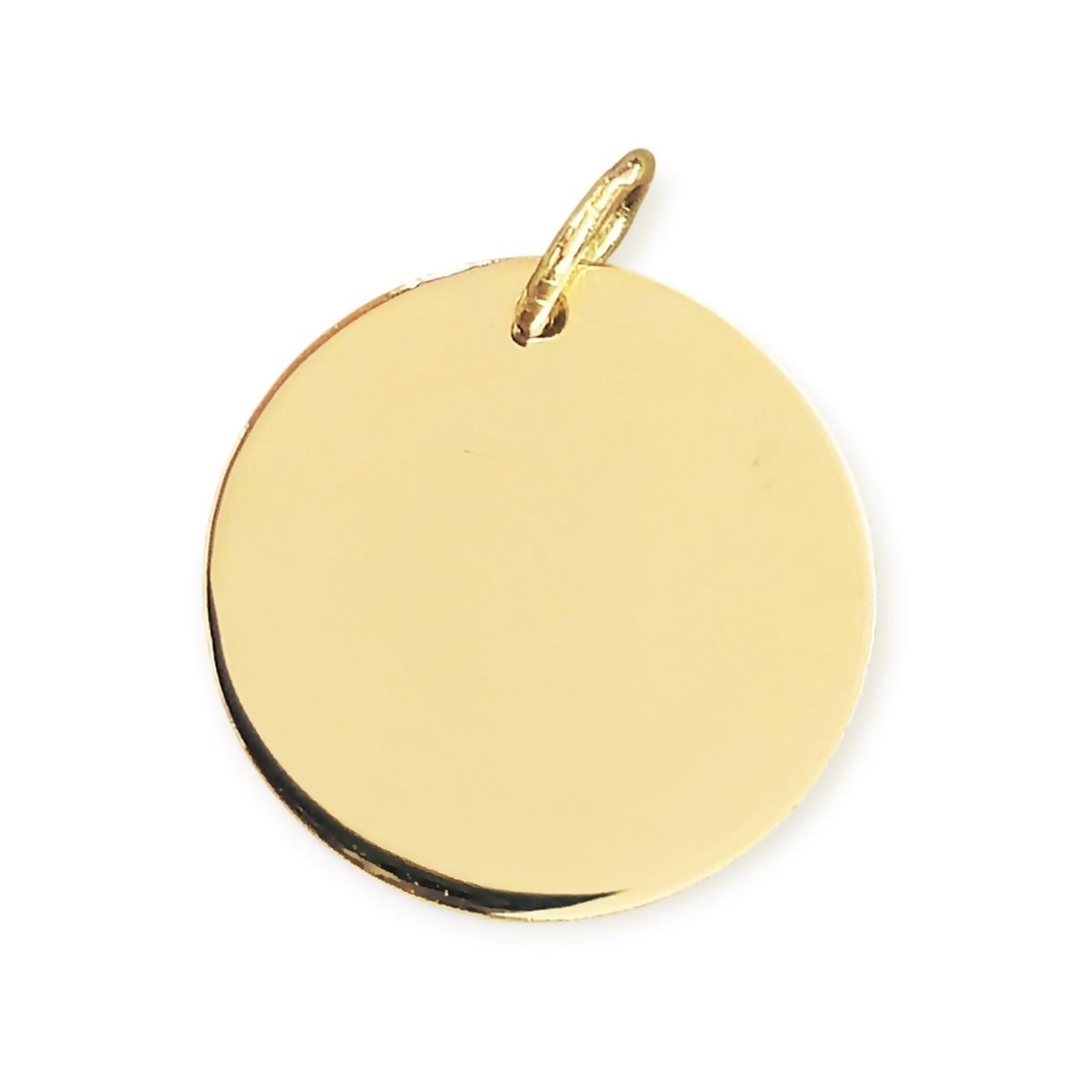 Gouden Graveer Hanger Rond 18 mm 14 karaats