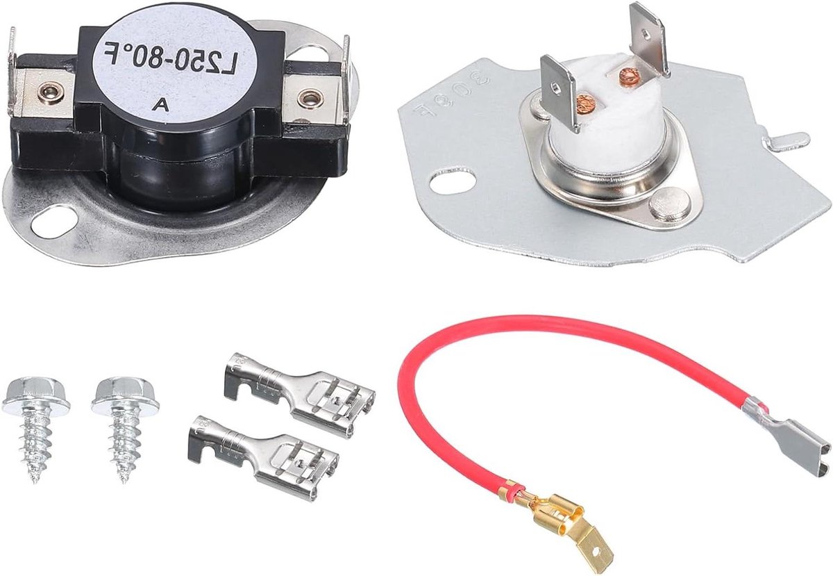 Droger Thermostaat Kit - Drogeronderdeel - Droger Reparatie - Directe Vervanging - 9 x 6 x 2.9 cm - Niet gespecificeerd