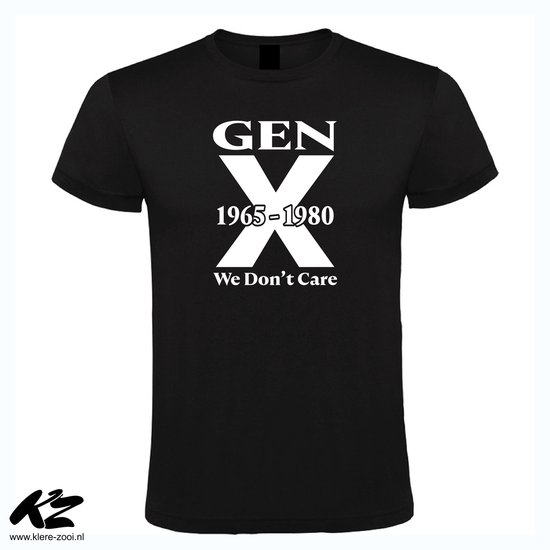 Gen X - Unisex T-Shirt - XXL - Zwart