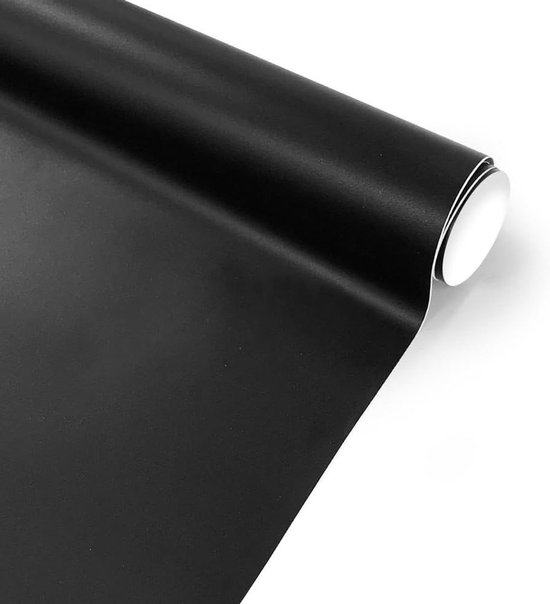 Autofolie Mat Zwart - Vinyl Folie Bescherming - Auto Decoratie - Luchtbelvrij Aanbrengen - 30 x 300 cm - Zwart