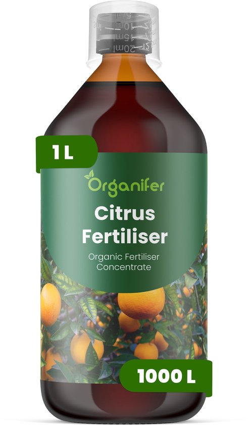 Vloeibare Meststof Voor Citrus 1 L Voor 1000 L - Npk 2-1-8 - Citrussoorten - Krachtige Groei - Bloei - Sterke Vruchtzetting - Sterke Wortels - Aromatische Vruchten - Hittebestendig - Bladkleur - Gezonde Kroon - Binnen-Citrus - Organifer