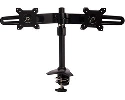 Dubbele Monitor Arm - Bureau Monitorhouder - Ergonomisch Werken - Bureauklem - 2x 24 Inch - Zwart