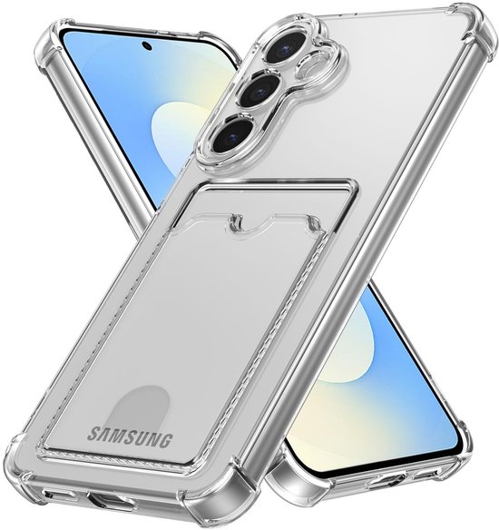 Transparant Samsung Galaxy S25 FE Hoesje TPU Dun Schokbestendig Met Pasjeshouder Back Cover Slim