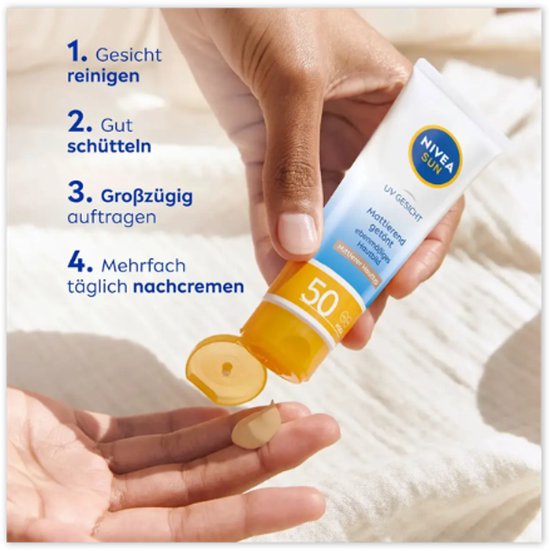 NIVEA SUN UV Gezicht BB Cream SPF50 – Getinte Zonnebrandcrème voor Gezicht – 50 ml