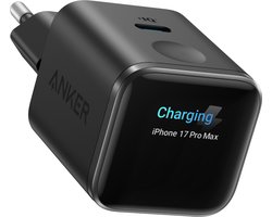 Anker Nano 45W USB-C snellader met Smart Display, intelligente oplader met realtime scherm, iPhone-herkenning en batterijbescherming