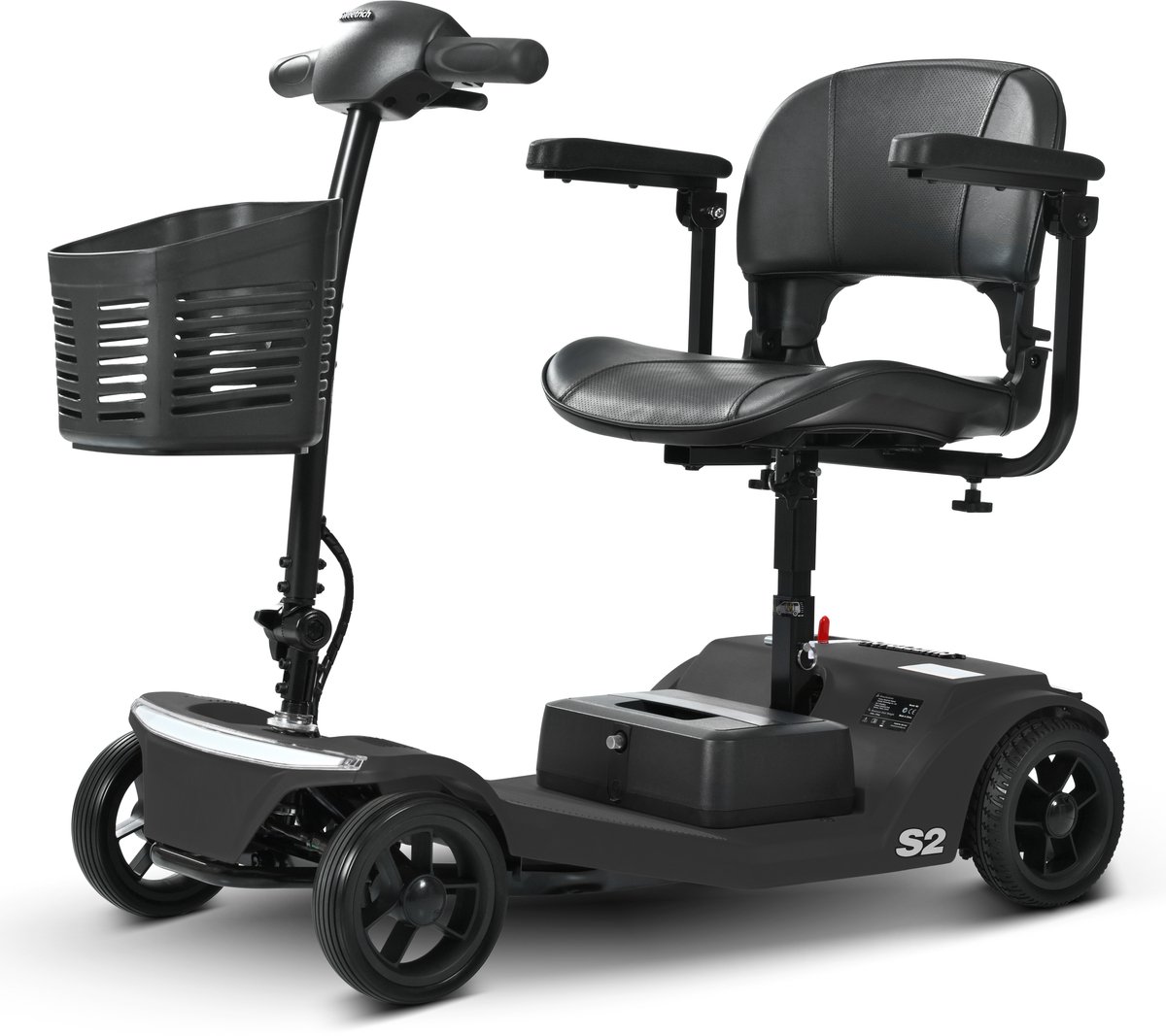 Scootmobiel voor Senioren 15 km Actieradius - 250W Motor - Verwijderbare 12Ah Accu - Verstelbare Stoel - USB-poort - Elektrische Mobiliteitsscooter 4 Wielen