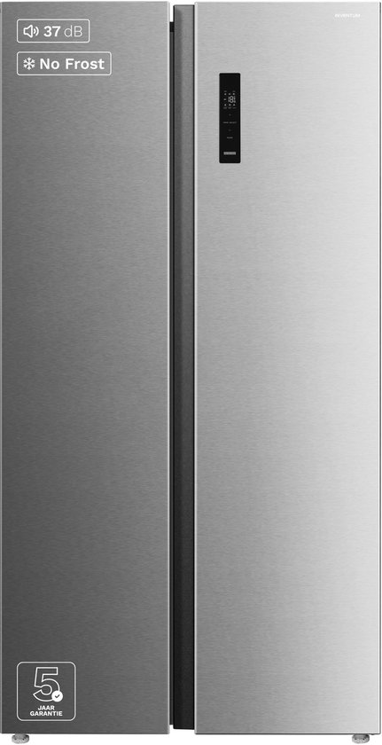 Inventum SKV0178R – Amerikaanse koelkast – 555 liter – RVS