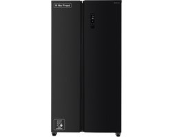 Inventum SKV0180B No Frost energiezuinige Amerikaanse koelkast - 532 liter - Digitaal display - Superkoelen - Supervriezen - Deuralarm - 2 deuren - Zwart