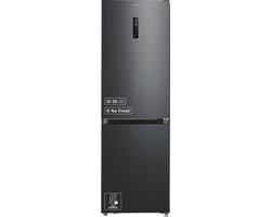 Inventum KV1850B No Frost energiezuinige koel-vriescombinatie - 185 cm hoog - 338 liter - Zeer stil: 35 dB - Superkoelen - Supervriezen - Energielabel C - Vrijstaand - Zwart
