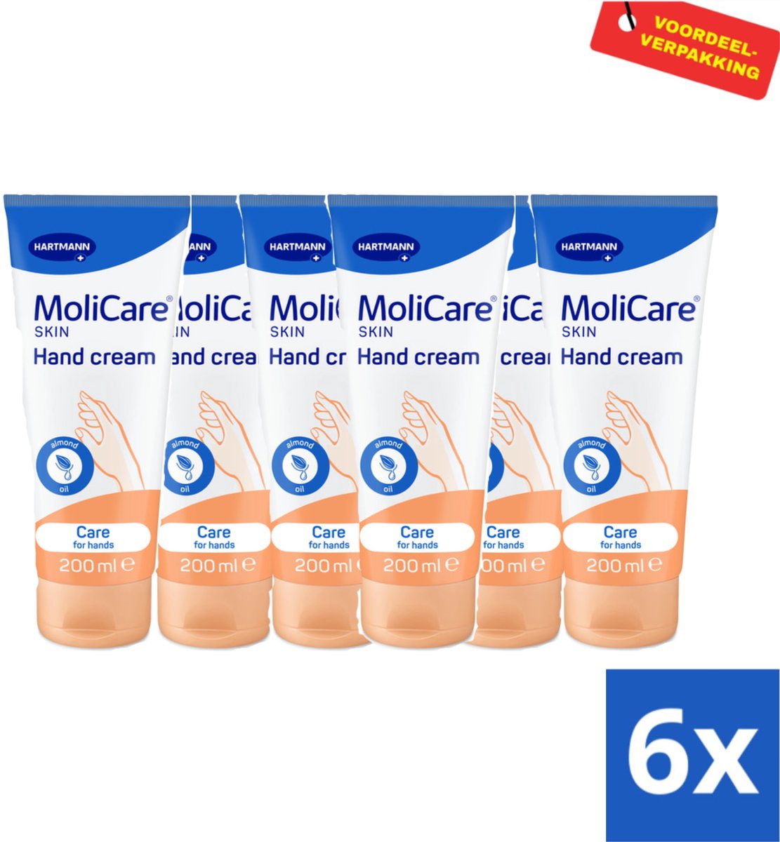 6x Hand Cream Molicare Skin Moisturizing (6x 200 ml)