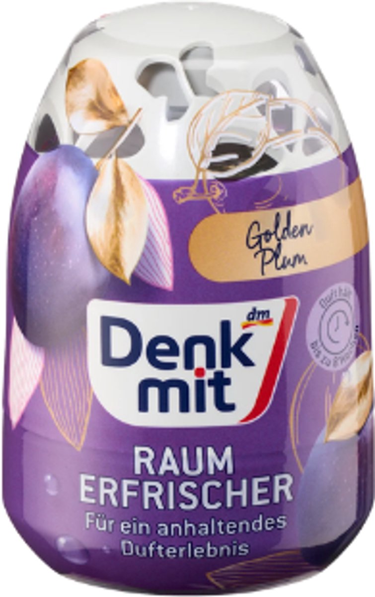 Denkmit Luchtverfrisser Golden Plum | 1x 150 ml - Pruim | Werkt tot wel 8 weken - Neutraliseert onaangename geurtjes