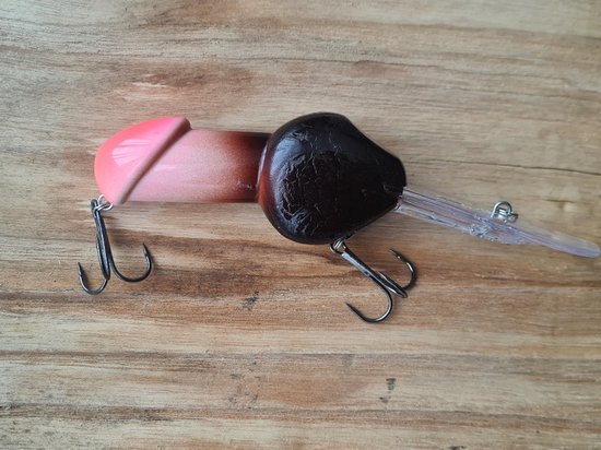 Rospo outdoor - Penis plug Crankbait - Roofvis- 14 cm- 27 gram met 2 dreggen. — afbeelding 3