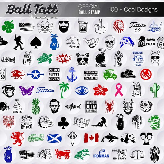Golfbal Stempel - Golfbal Marker - Golfbal Identificatie - Zelfinktend Sneldrogend - 0.75 x 0.5 inch - Ongebreidelde Leeuw — afbeelding 5