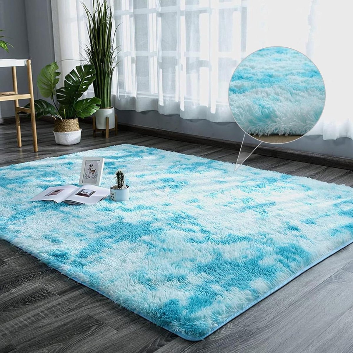 Hoogpolig Vloerkleed - Shaggy Tapijt - Woonkamer Decoratie - Antislip Onderkant - 140 x 18
