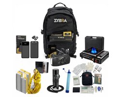Zybra® Premium Noodpakket - Powerbank 20.000 mAh - Noodradio - Zaklamp - EHBO kit - Gasfornuis - Waterfilter en warmtedeken