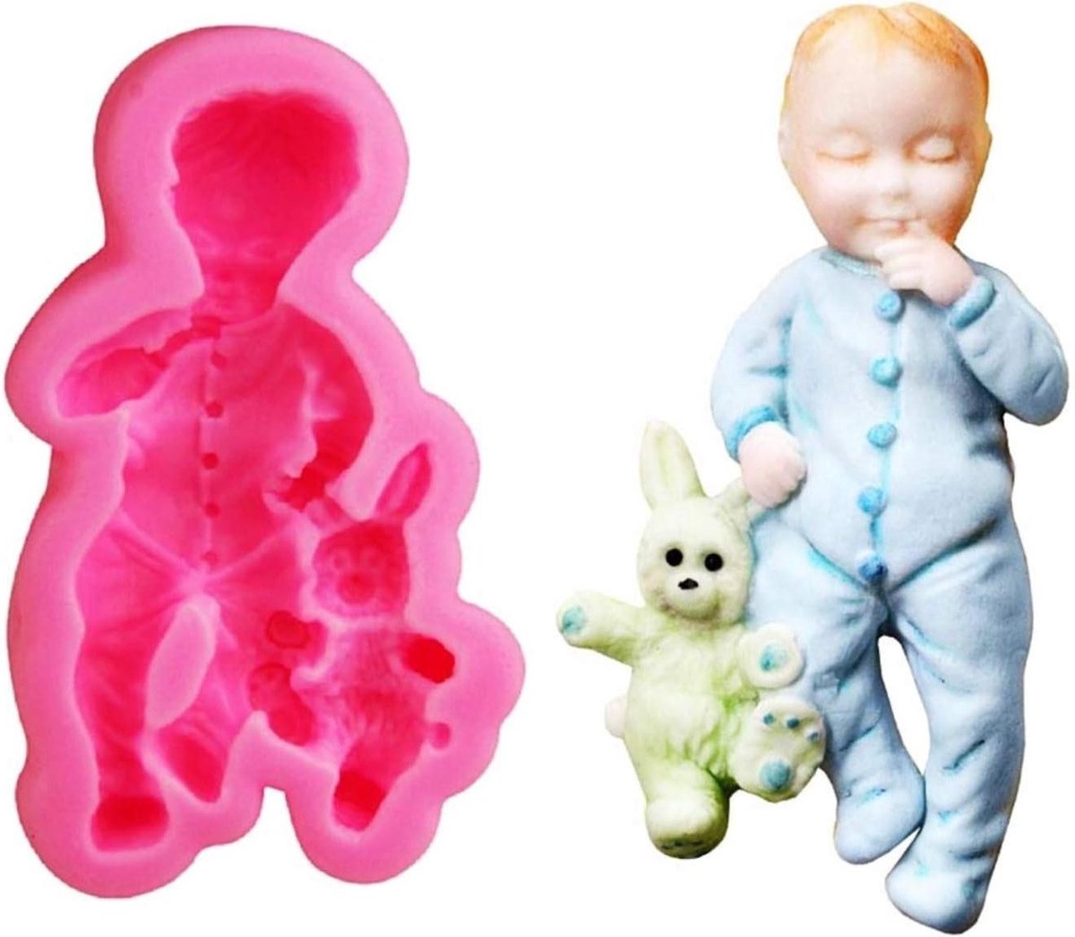 Siliconen Vorm - Kinder Vorm - Hobby Handwerk - Flexibele Mallen - 9 cm - Willekeurig
