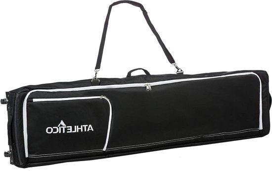 Snowboardtas met wielen - Reistas board - Wintersport transport - Gevoerd met schuim - Tot 175 cm - Zwart