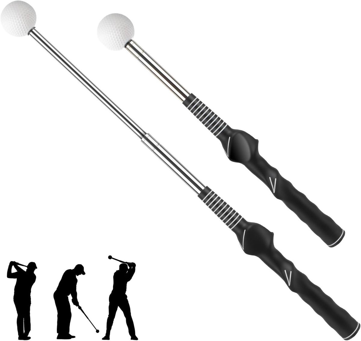 Golf Swing Trainer - Retractable Training Aid voor Verbetering van Swing, Grip en Snelheid - Ideaal voor Beginners en Gevorderden