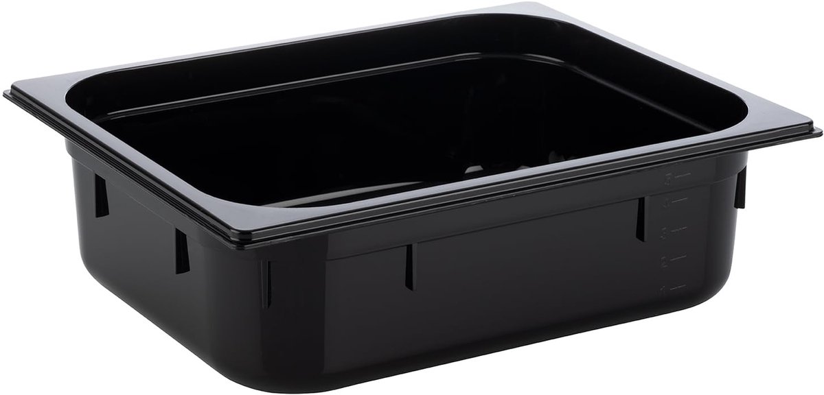 APS Gastronormbak - GN Bak - Polycarbonaat - Zwart - 5,9 Liter - Vaatwasserbestendig