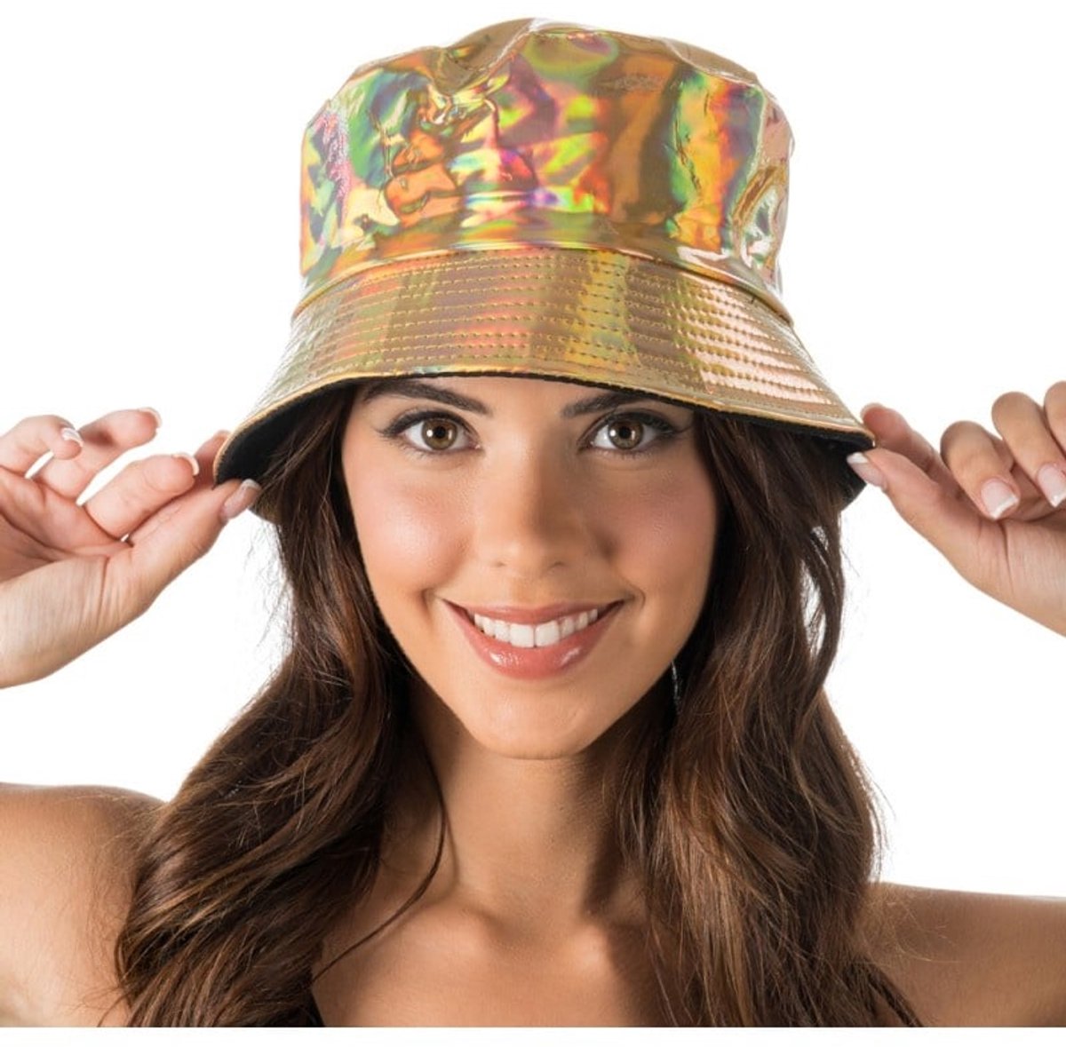 Bucket Hoedje Goud Iriserend