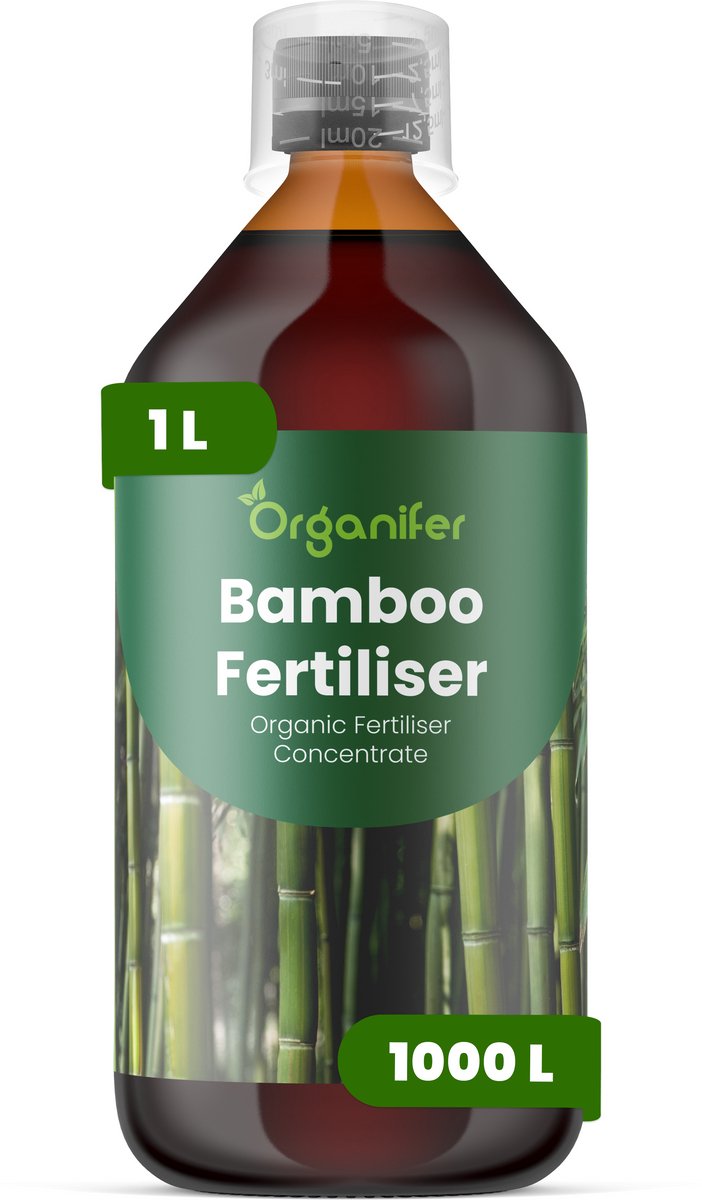 Vloeibare Meststof Voor Bamboe 1 L Voor 1000 L - Npk 3-4-3 - Bamboescheuten - Rechtopgaande Groei - Halmdikte - Stevige Halme - Wortel - En Rizoomactiviteit - Polvorming - Weelderig Blad - Windbestendig - Levendige Bladkleur - Organifer