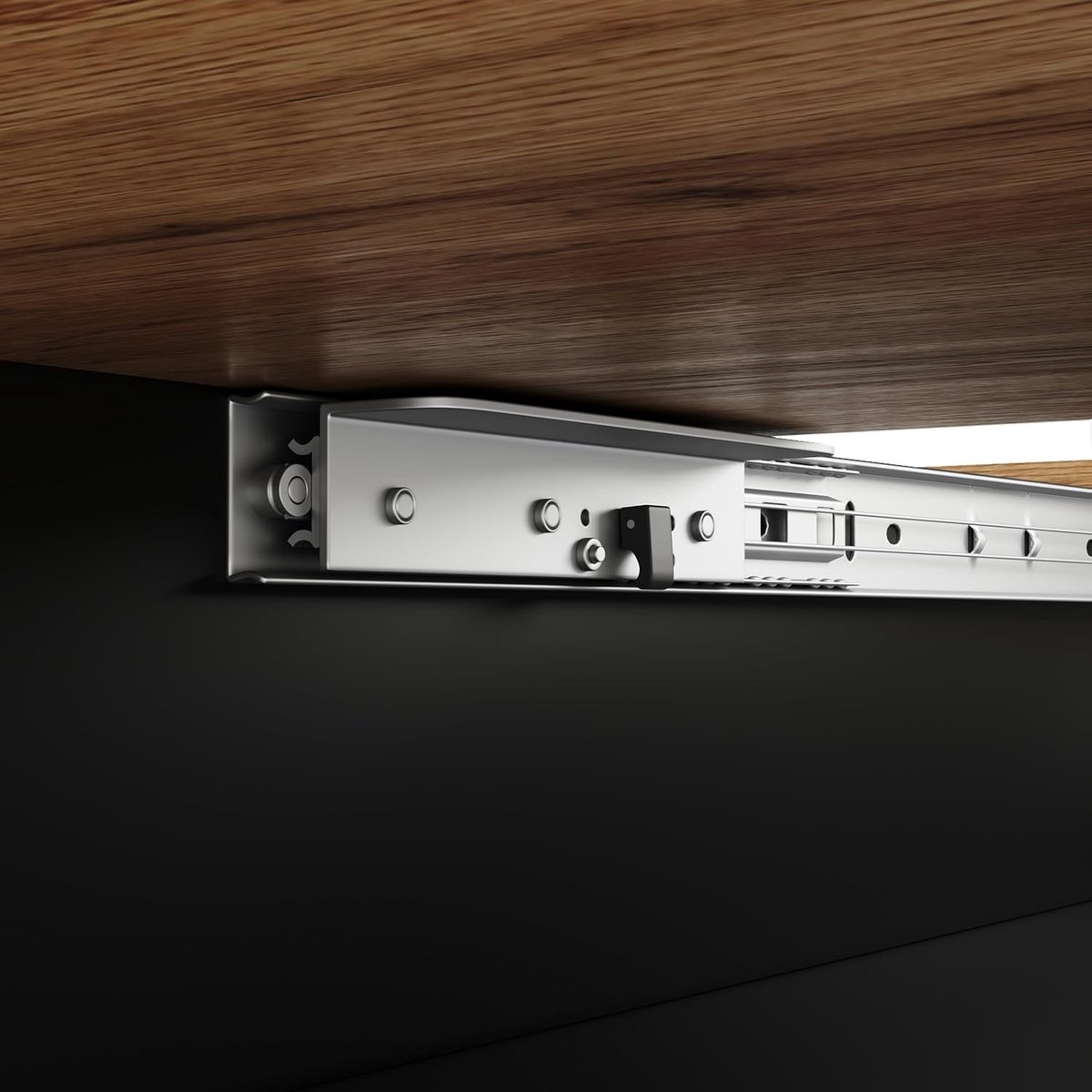 Uitschuifbare Eettafel 110-140 cm – Moderne Multifunctionele Tafel met Opbergruimte, Glazen Deuren en Telescopisch Systeem – Ruimtebesparend Design voor Keuken en Woonkamer
