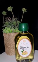 Pure organic gember olie / gemberolie 100 ml voor huid, haar, spieren en nagels - massage olie - body olie - haarolie - druivenpitolie - druivenpit olie - nagel olie