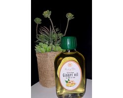 Pure organic gember olie / gemberolie 100 ml voor huid, haar, spieren en nagels - massage olie - body olie - haarolie - druivenpitolie - druivenpit olie - nagel olie