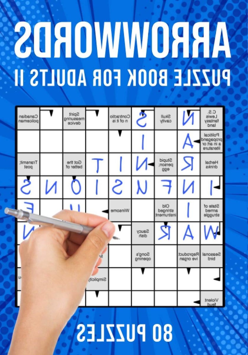 Arrow Word Puzzelboek - Puzzelboek Volwassenen - Hersenen Trainen - 80 Puzzels - 7 x 10 inch - Niet gespecificeerd