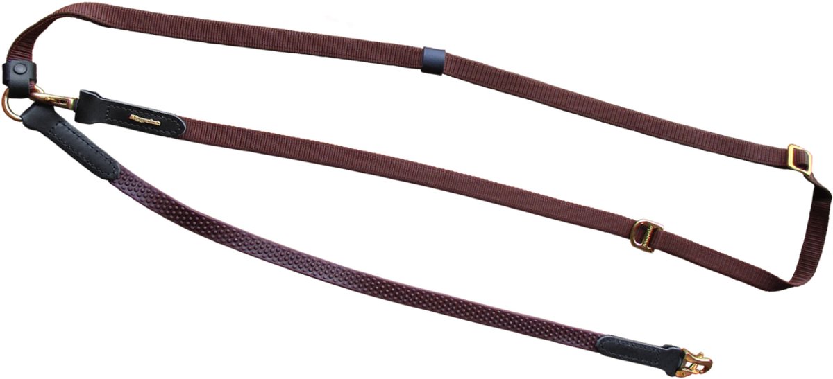 Niggeloh Grip Hondenlijn – Comfortabele Verstelbare Lijn met Extra Grip - Bruin 15mm