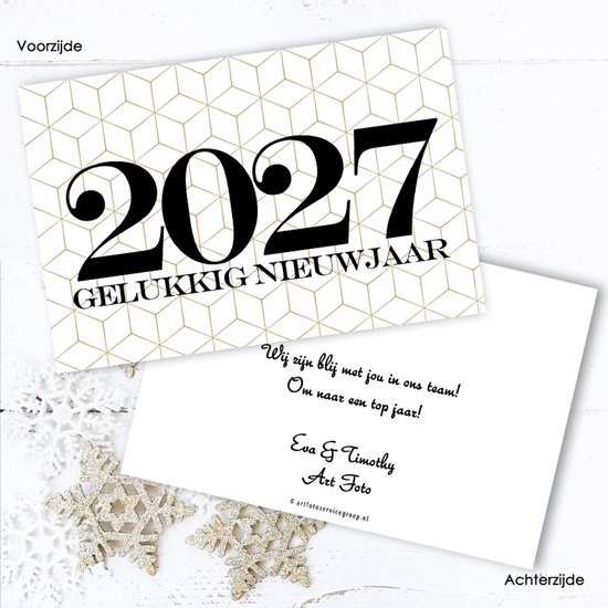 12 Nieuwjaarskaarten - Nieuwjaarskaart - 12 nieuwjaarskaarten - 2027 - Nieuwjaar - Oud en nieuw - Wenskaarten Set met envelop - Kaarten Set met enveloppen - Nieuwjaarskaarten met envelop - Wenskaarten met enveloppen