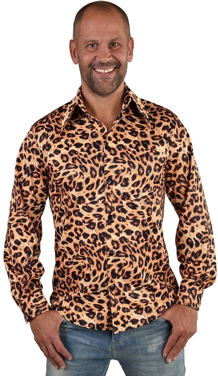 Luipaard overhemd blouse heren