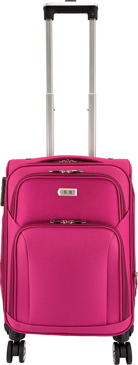 SB Travelbags Zachte Handbagage koffer – 55 cm – Expandable – Wijnrood