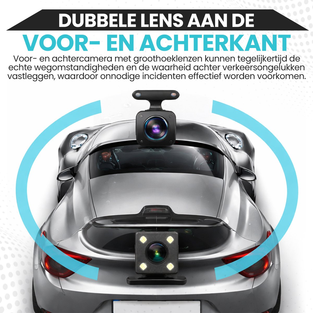 RaviSoll Dashcam Auto – Dual Dashcam Voor en Achter – Full HD Opname – 170° Groothoeklens – Parkeermodus – Nachtzicht – Eenvoudige Installatie – foto 7