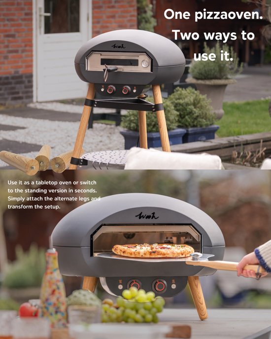 Pizzaoven Elektrisch voor Tuin en Terras staand- en tafelmodel Wooh Fira — afbeelding 2