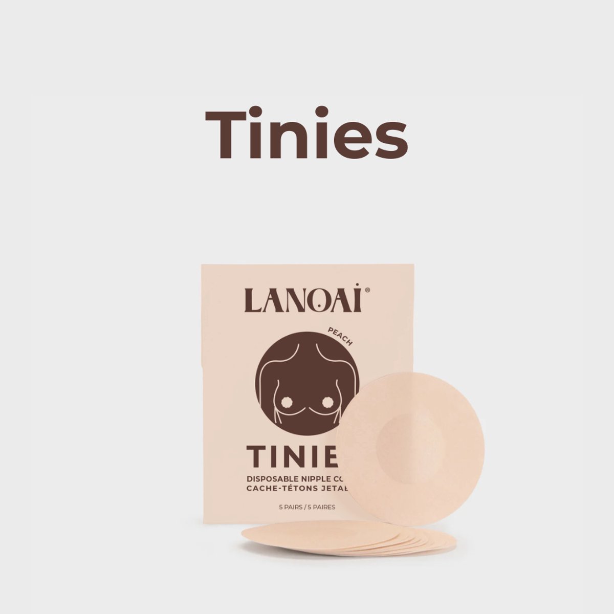 Lanoai Tinies - Wegwerp Tepelplakkers - 5 Stuks - Extra Dunne Tepelstickers - Ademend en Huidvriendelijk