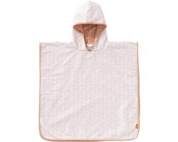 Fresk UV badponcho one size - Badcape met Capuchon – Sneldrogend Strandlaken - Meisjes - Roze - Garden Flowers