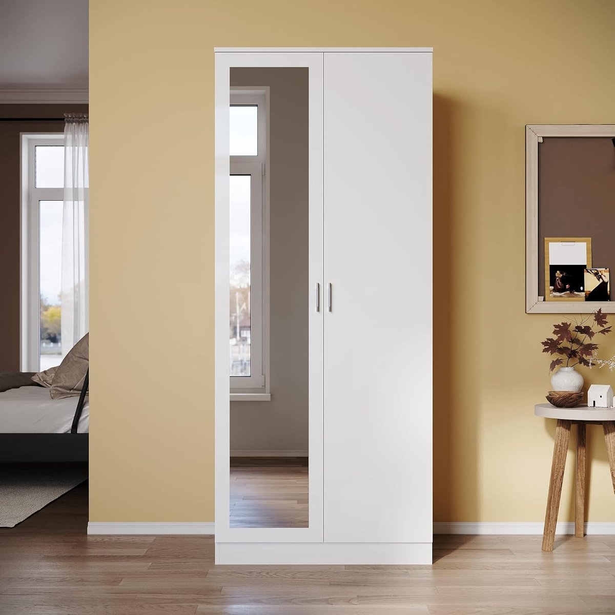Luxe Kledingkast – Wit – 180x76x47 cm – Industrohome